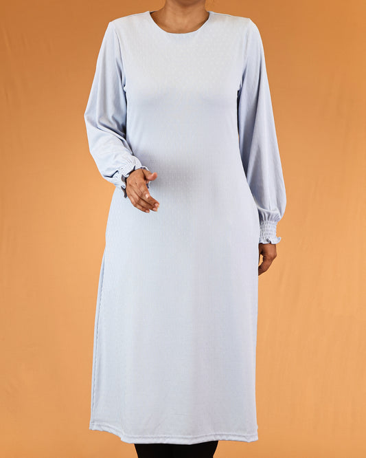 Powder Blue Textured Minimal Top