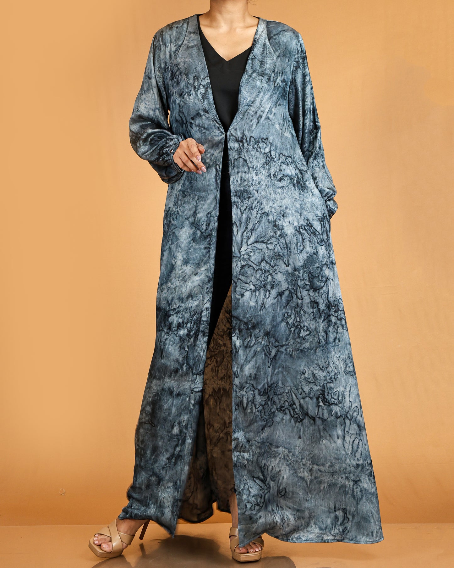 Tie-Dye abaya Coat