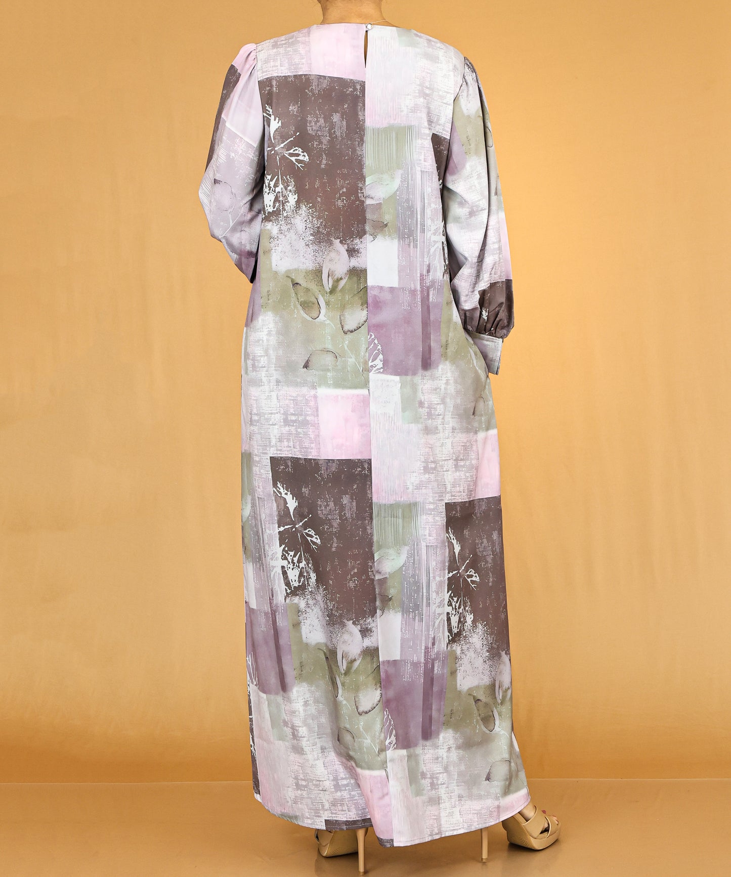 Mauve Abstract Modest Abaya