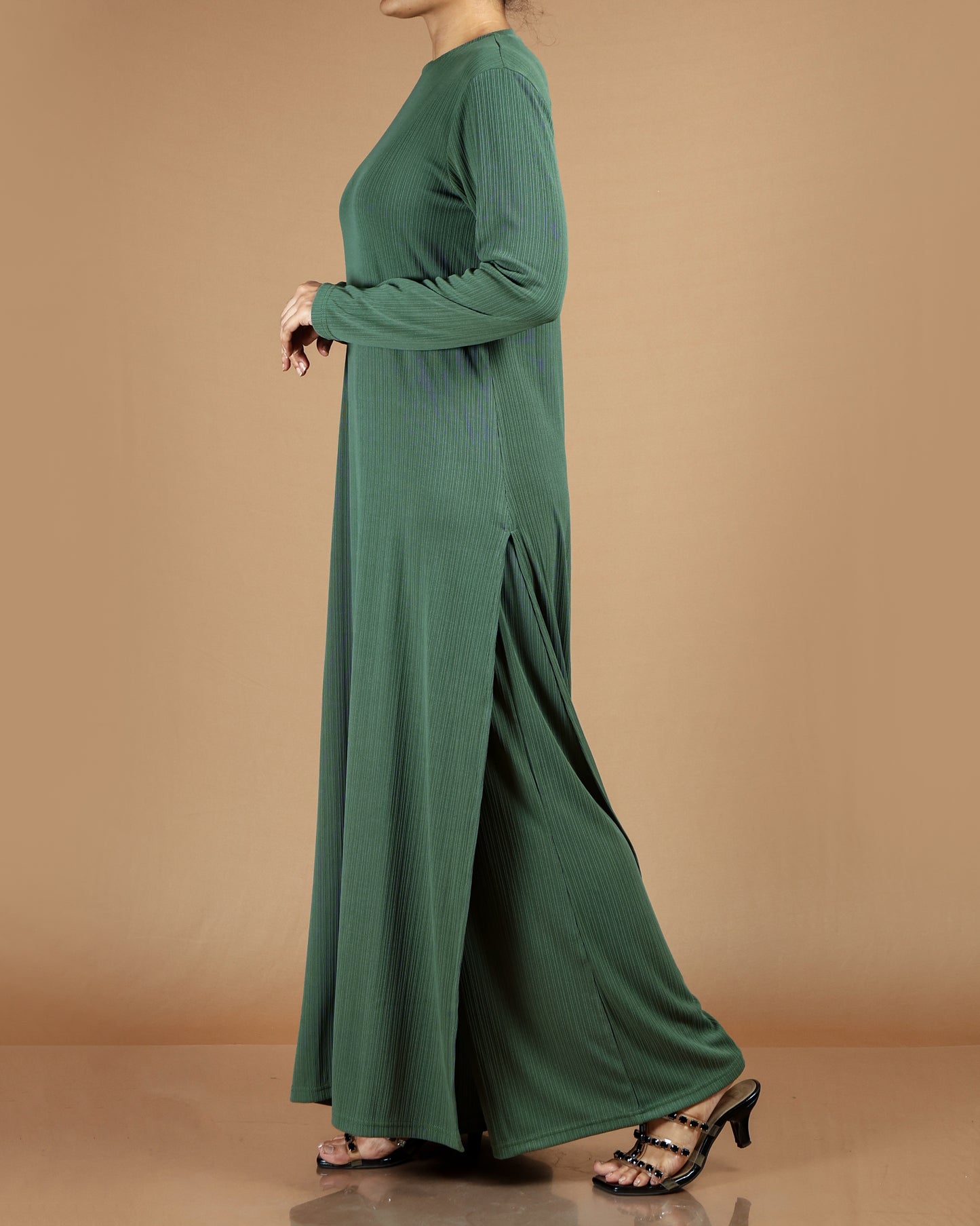 Elegant Pleated Modest Dress
