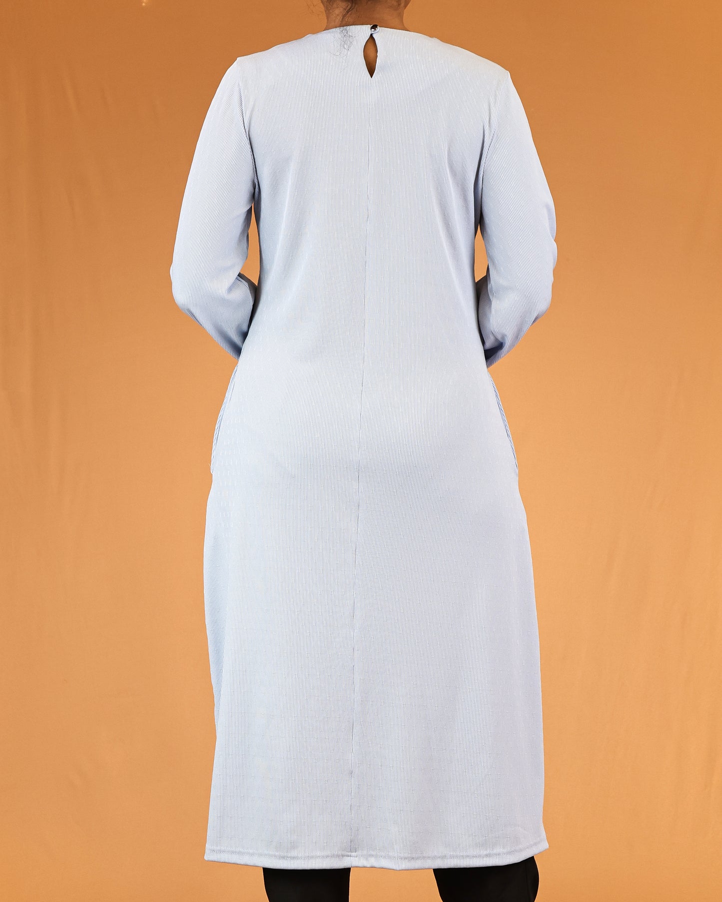 Powder Blue Textured Minimal Top