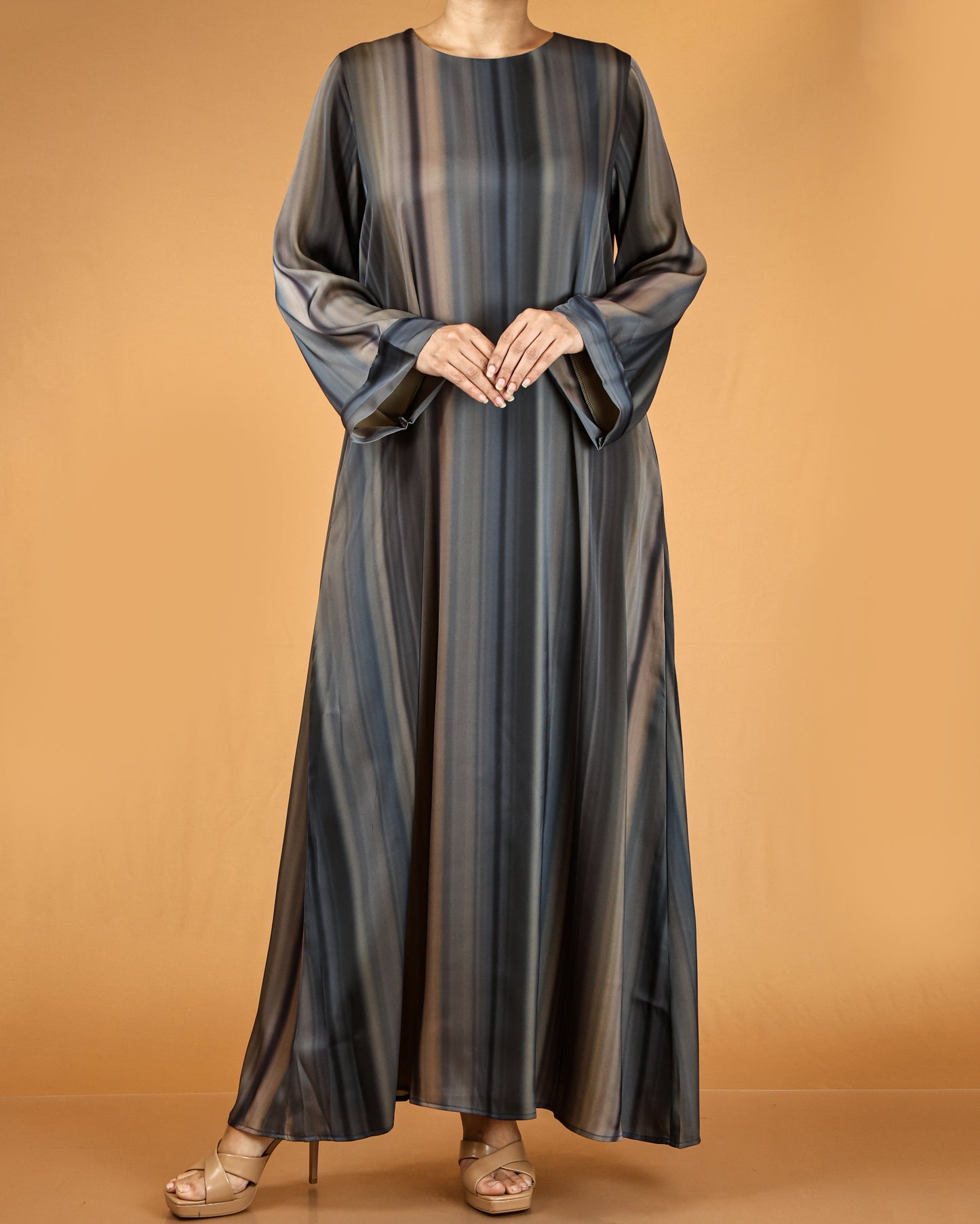 Elegant Striped Flow Maxi Dress