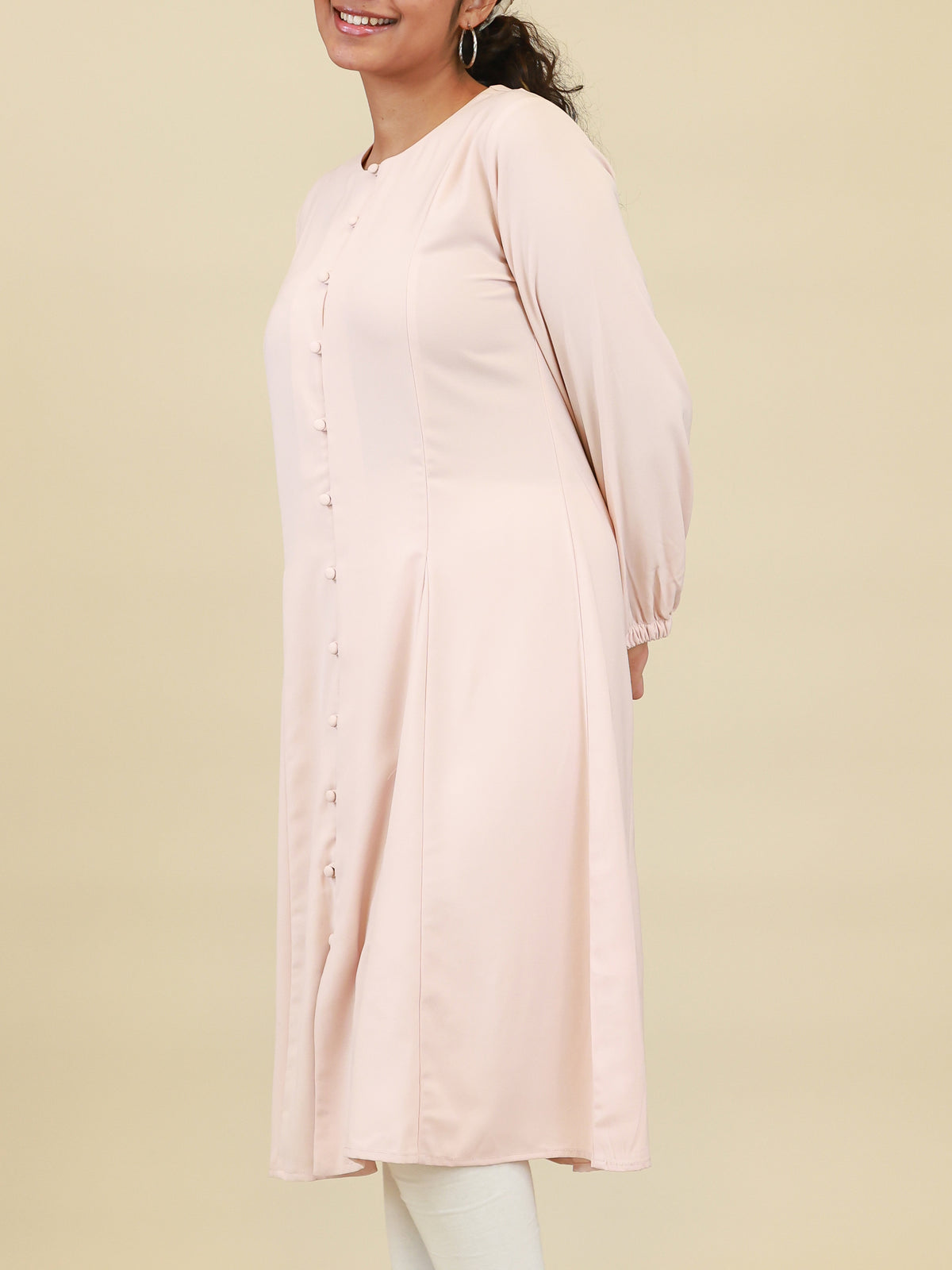 Selene Blush Button Front Midi