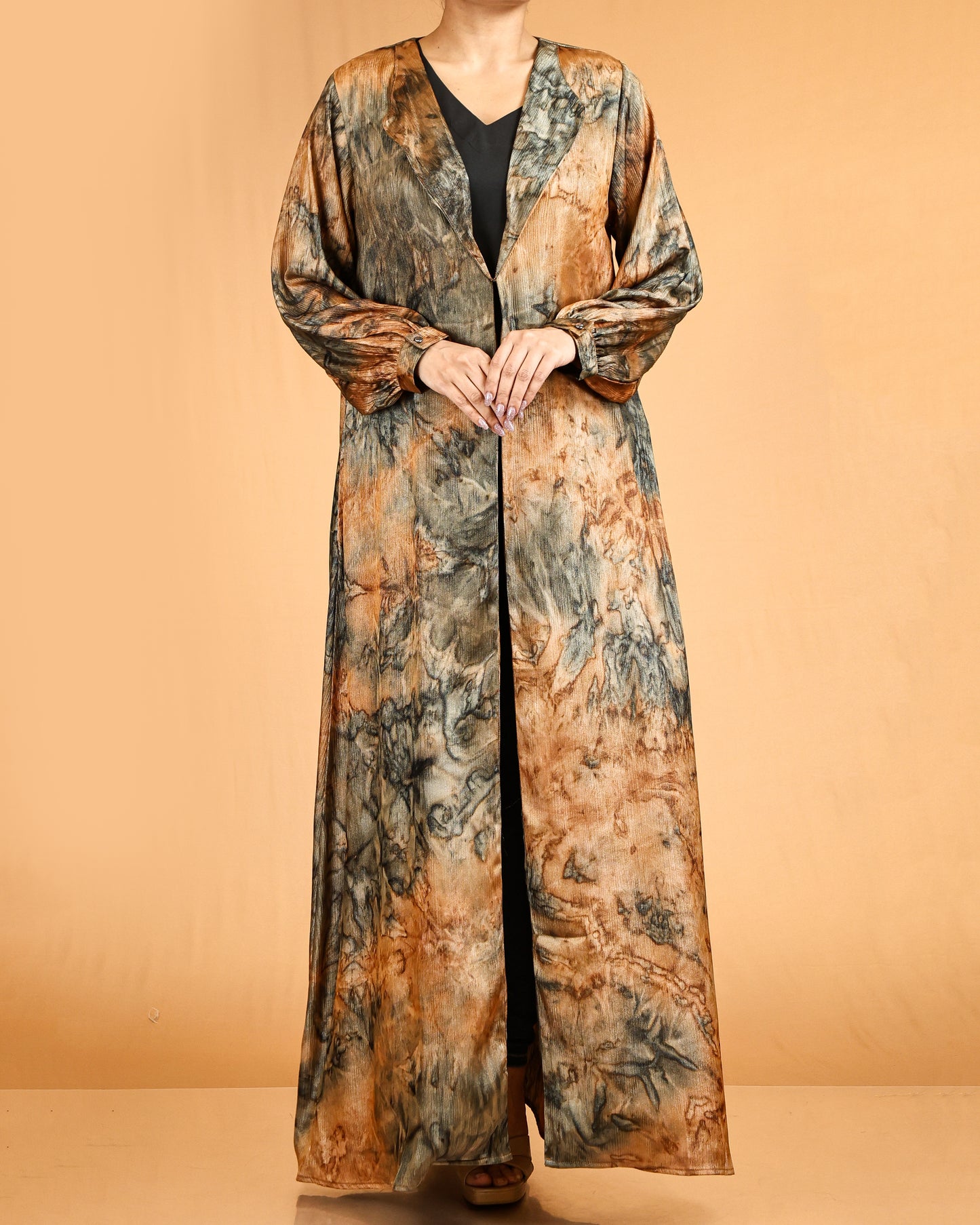 Tie-Dye abaya Coat