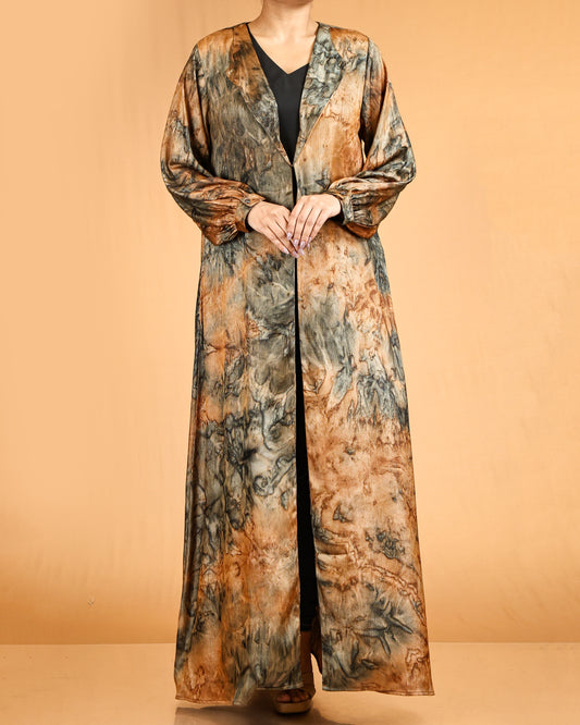 Tie-Dye abaya Coat