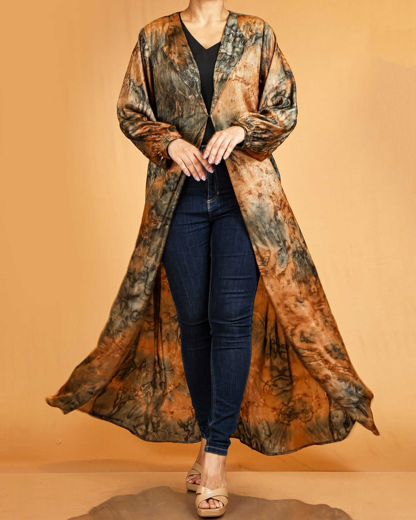 Tie-Dye abaya Coat