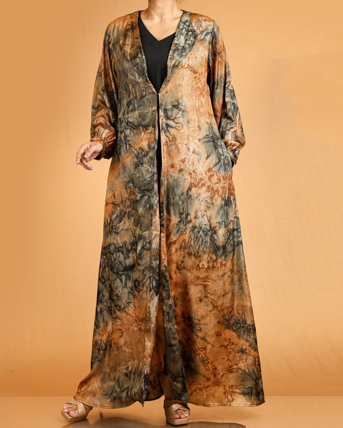 Tie-Dye abaya Coat