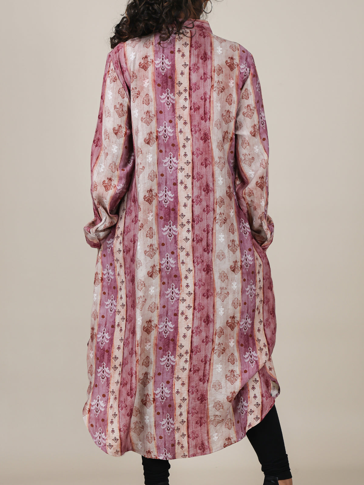 Nerissa Rose Stripe Print Shirt Dress