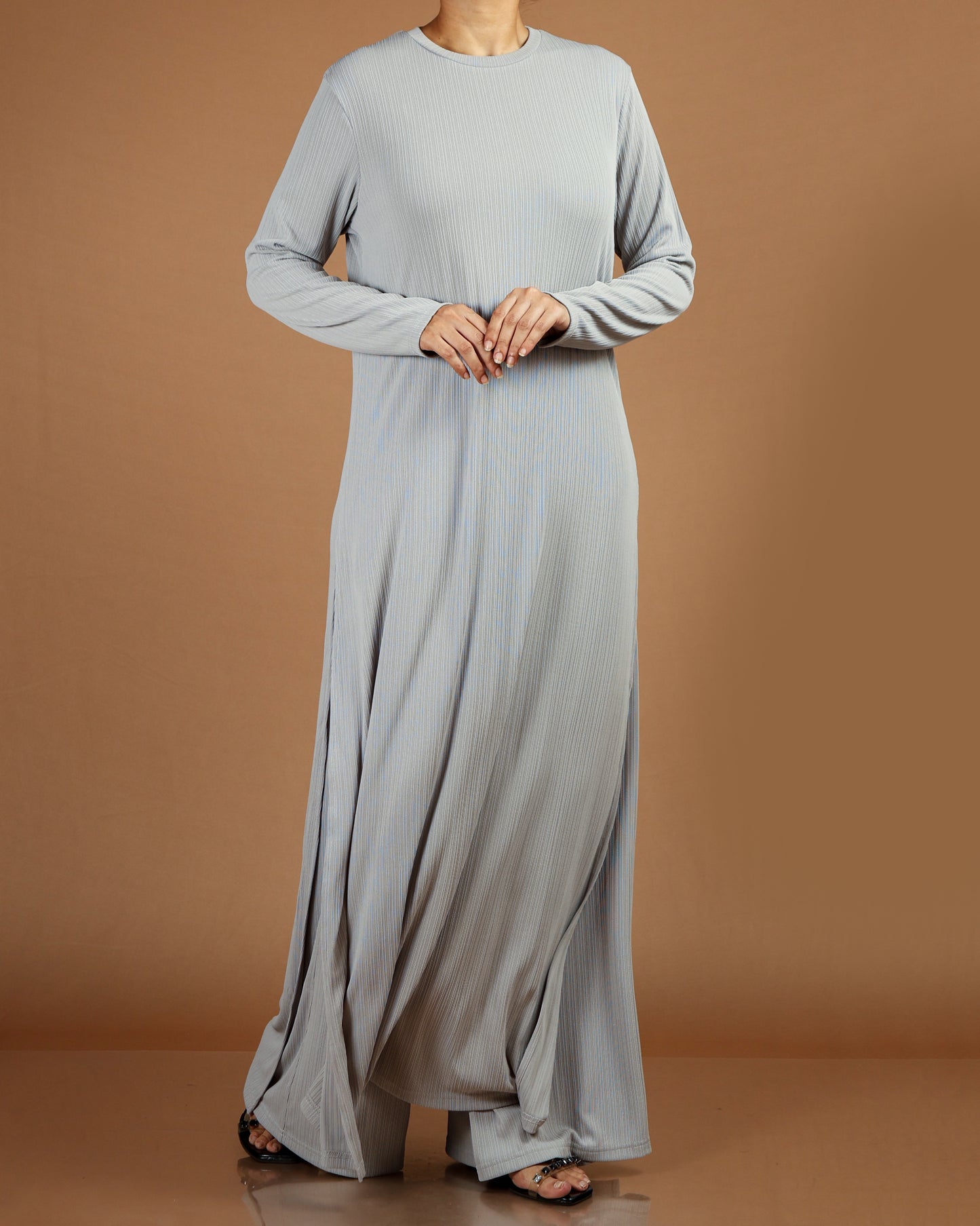 Elegant Pleated Modest Dress