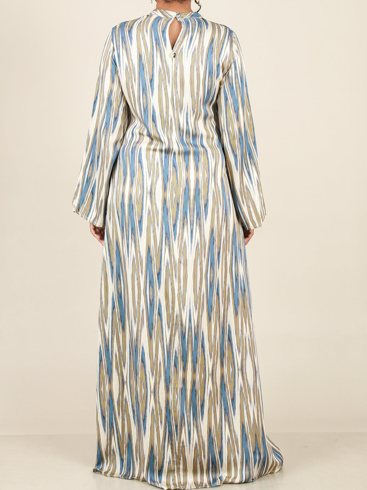 Marvelle Blue Sand Abstract Print Abaya