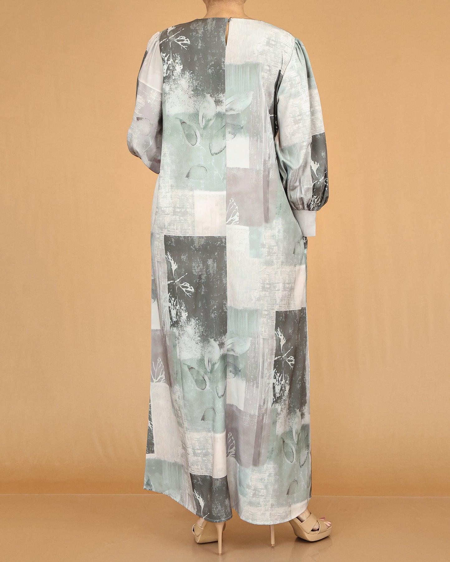 Sage Abstract Modest Abaya