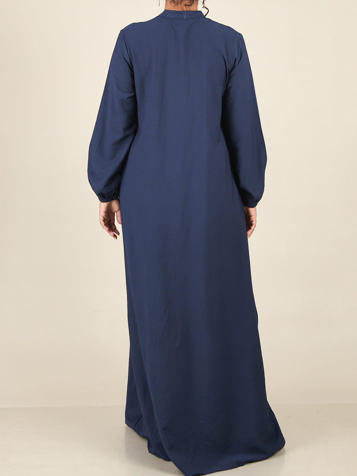 Serene Navy Blue Mandarin Maxi