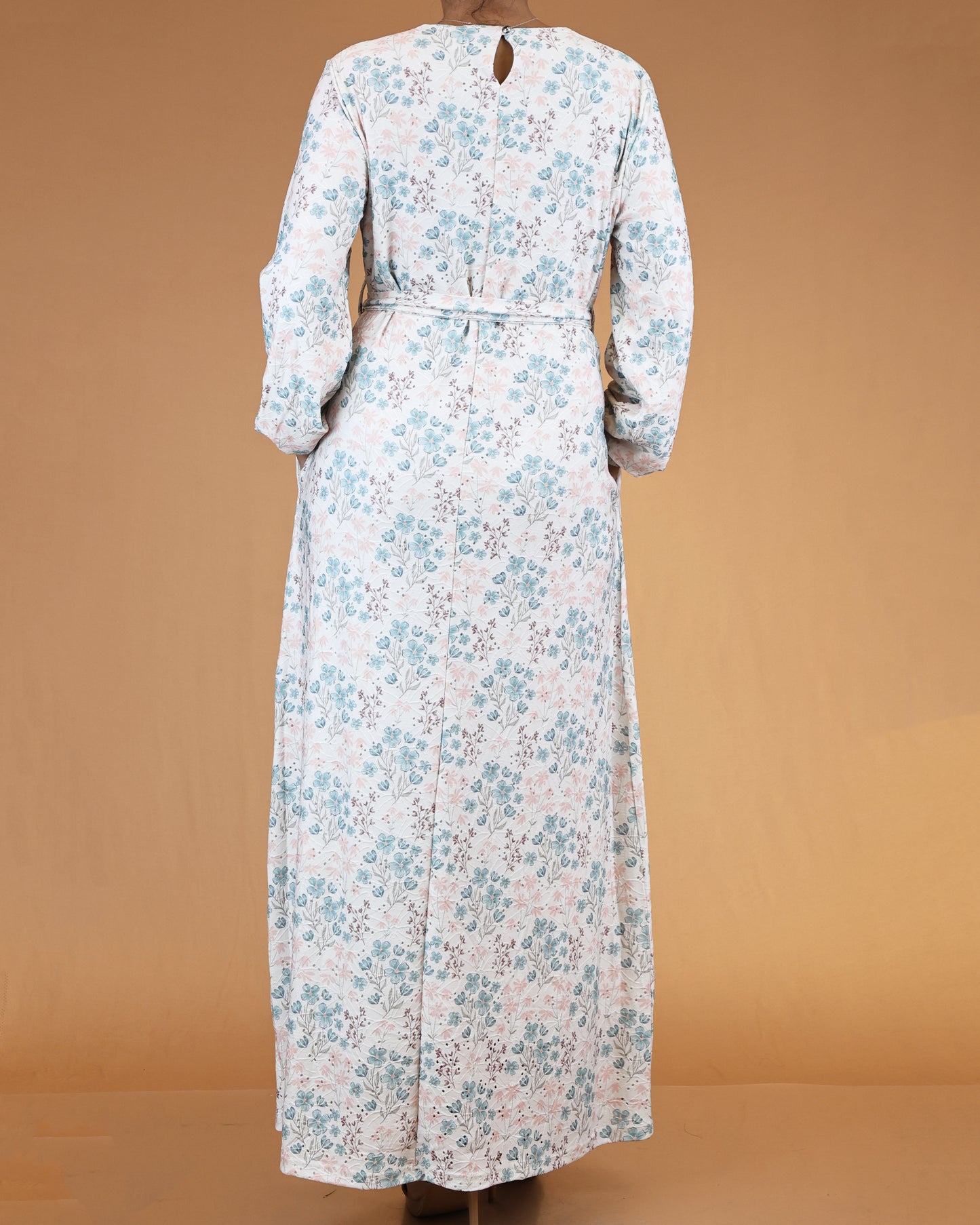 Ivory Meadow Belted Maxi Dress