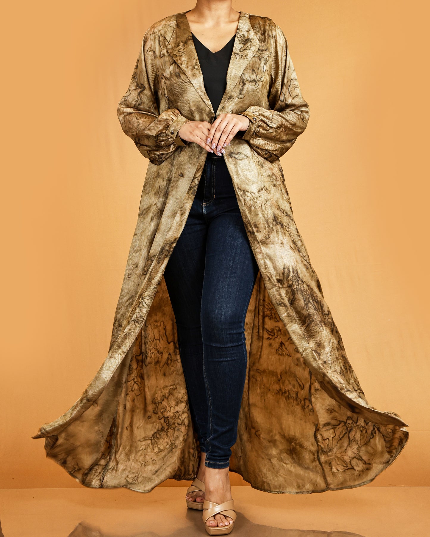 Tie-Dye abaya Coat