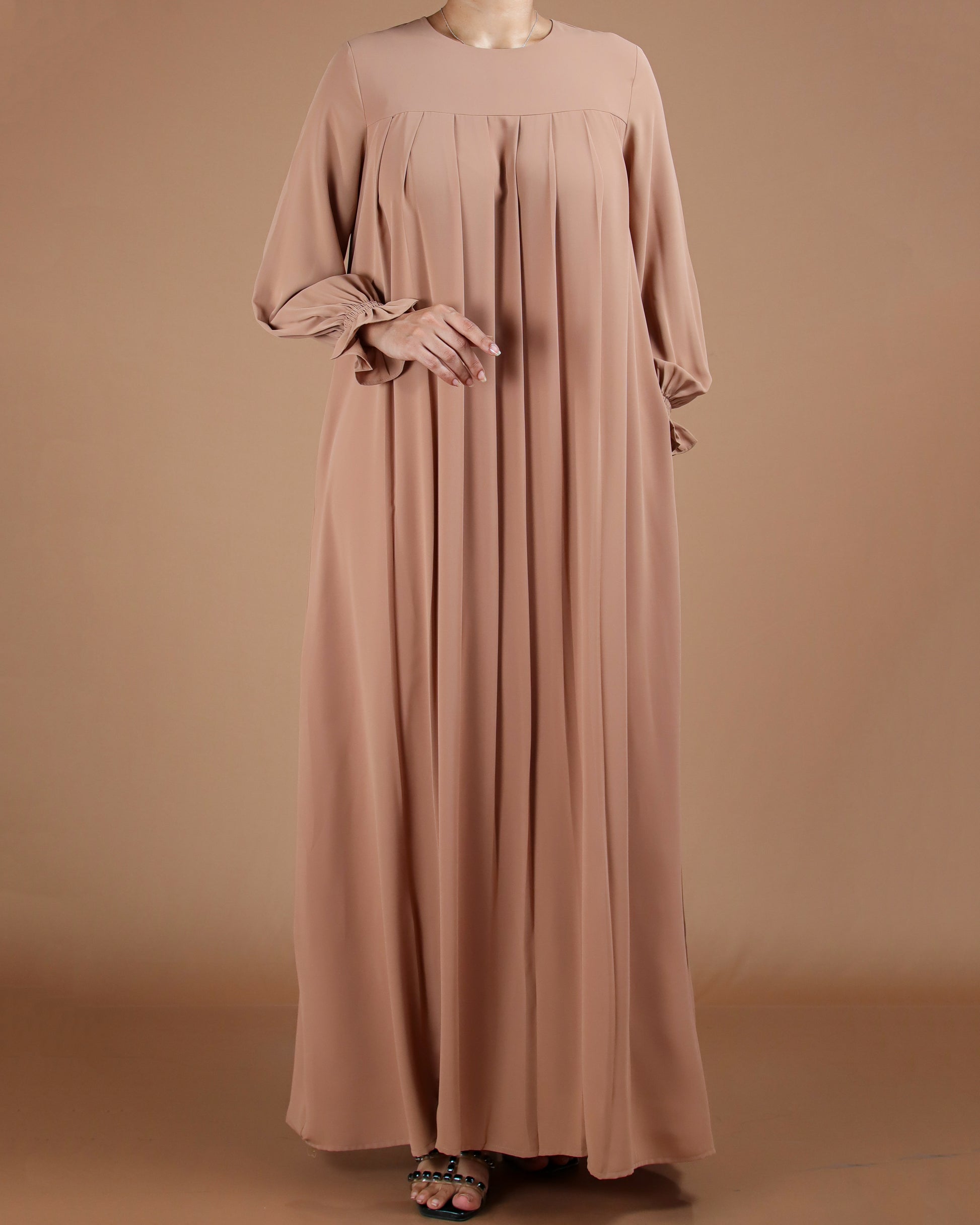 chest pleated dress N&C 1120 Pleated Chest Gown White 10