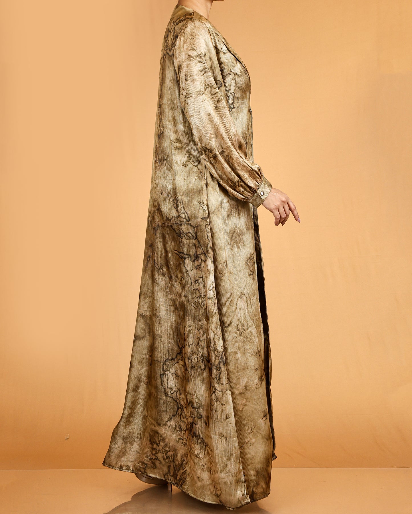 Tie-Dye abaya Coat