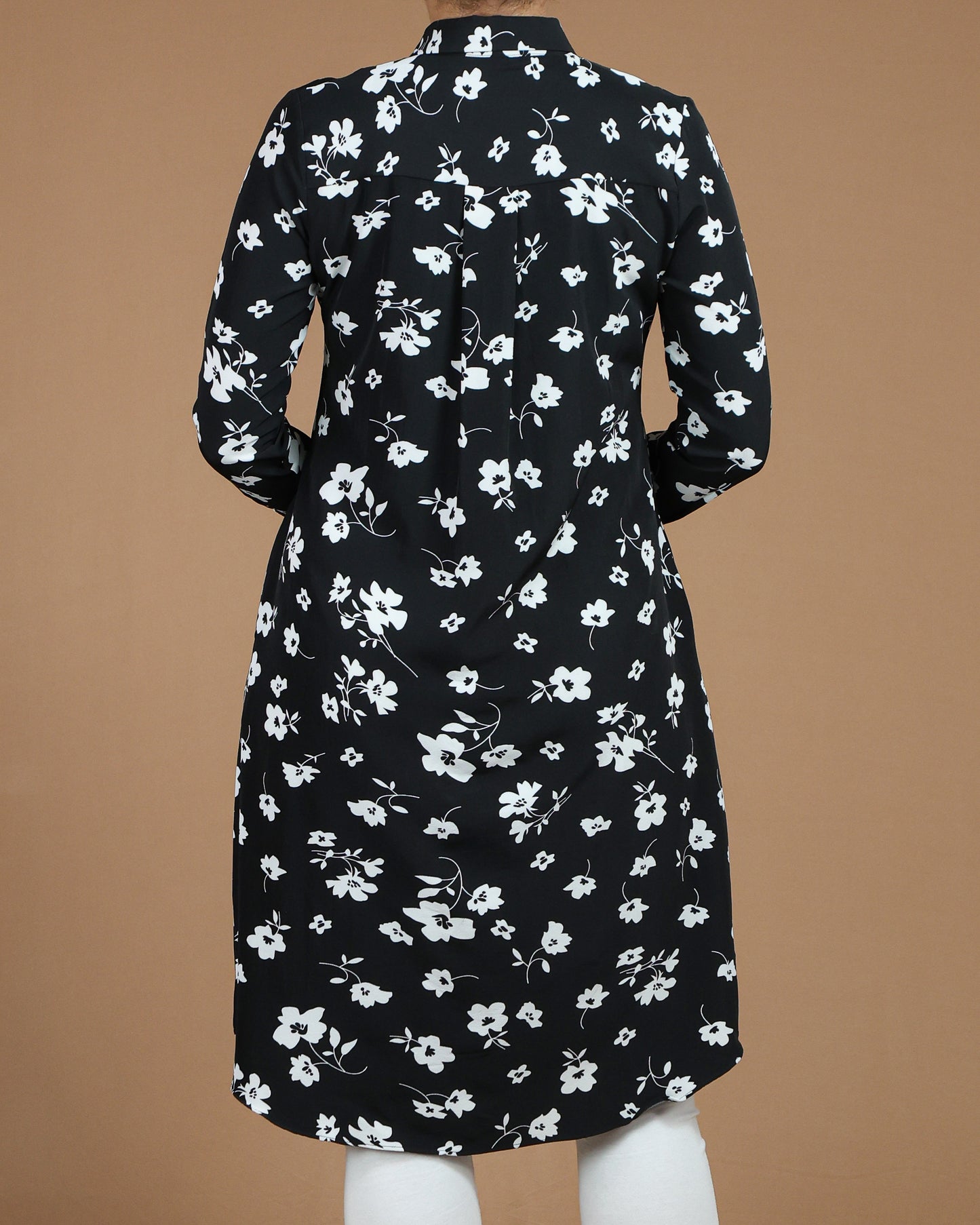 Floral Button-Down Midi Shirt Dress