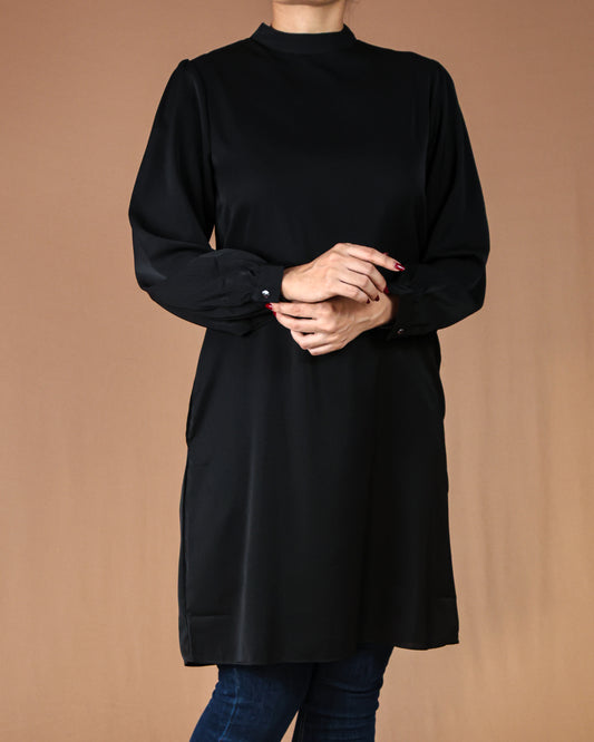 Elegant High-Neck Long Sleeve Tunic