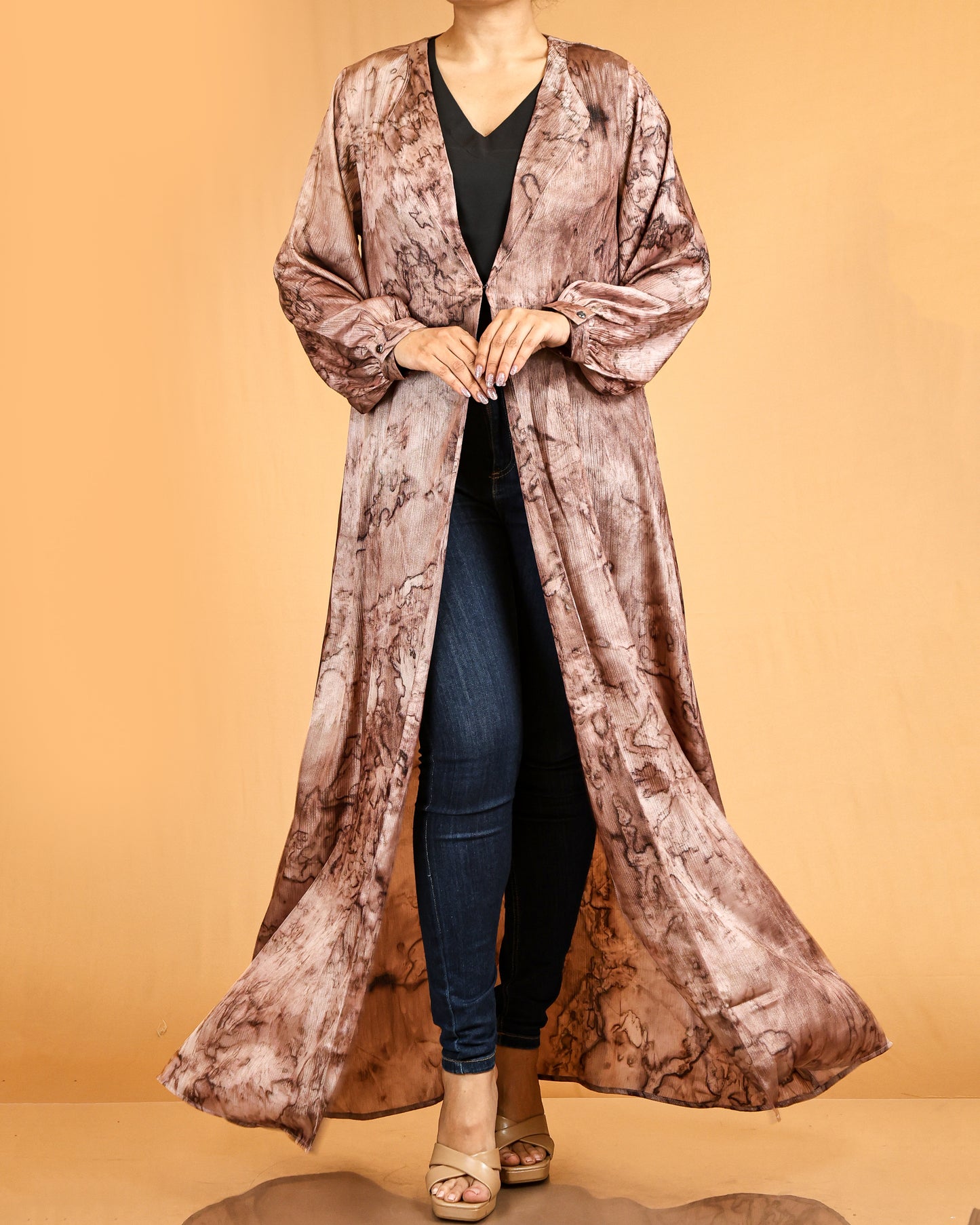 Tie-Dye abaya Coat
