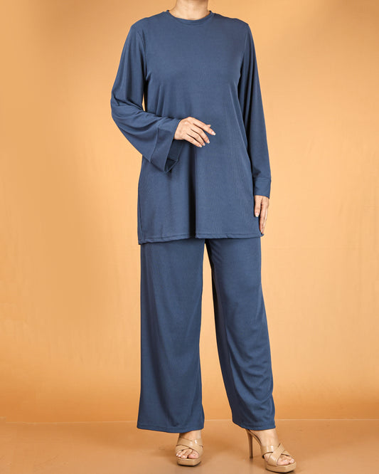 Relaxed Tunic & Wide-Leg Pant Co-ord Set