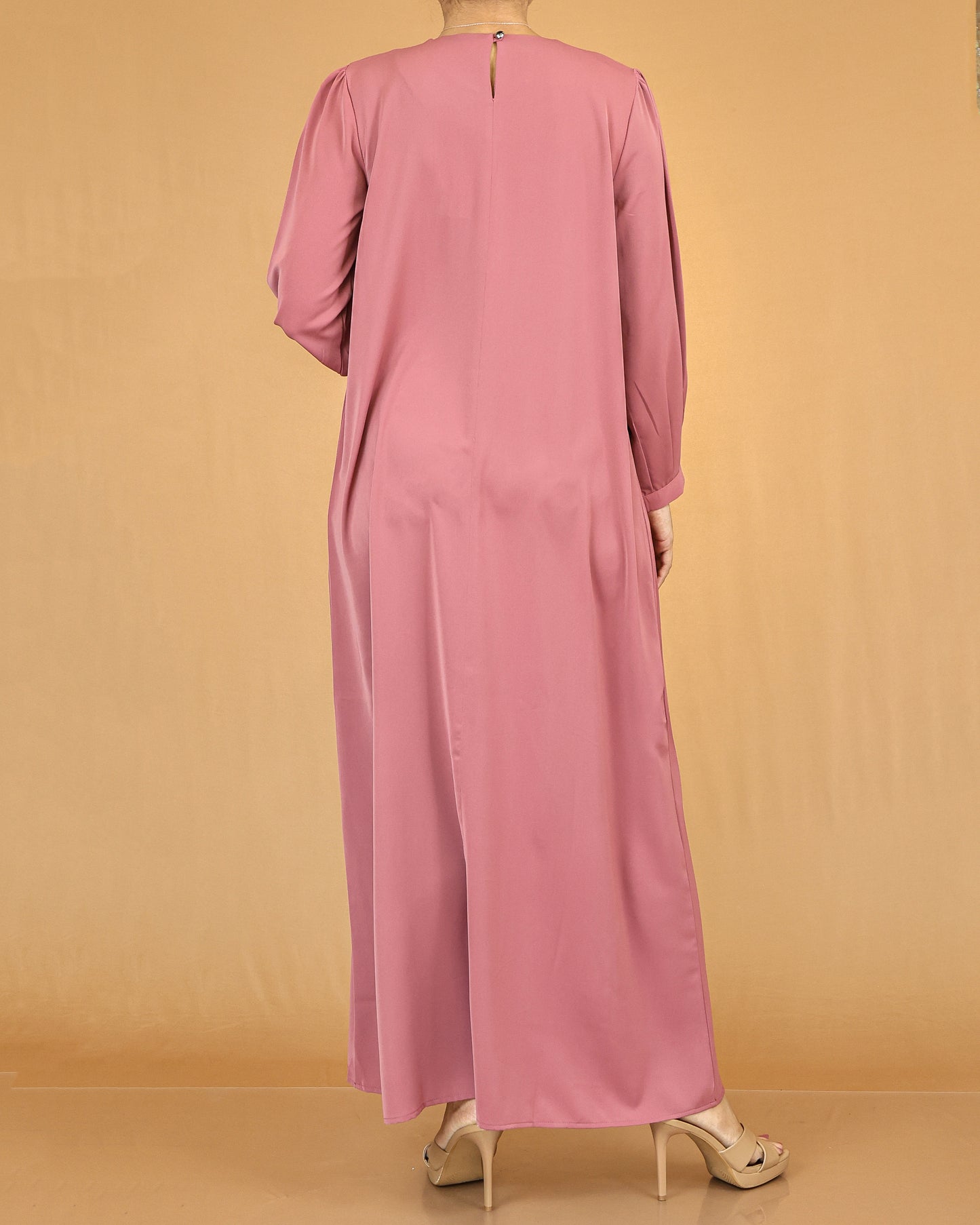 Rose Pleated Modest Abaya