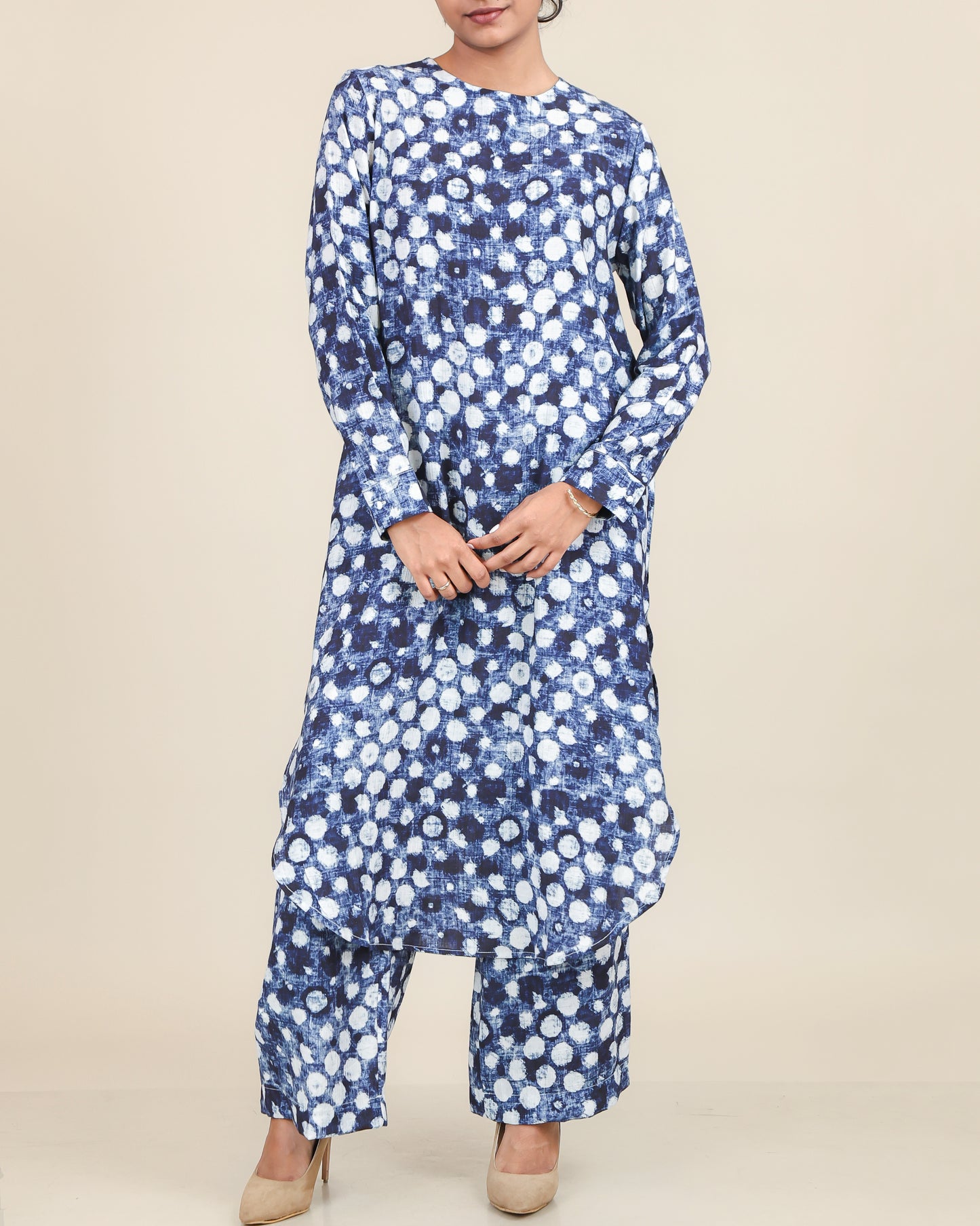 Indigo Eclipse Print Fluid Co-Ord Set