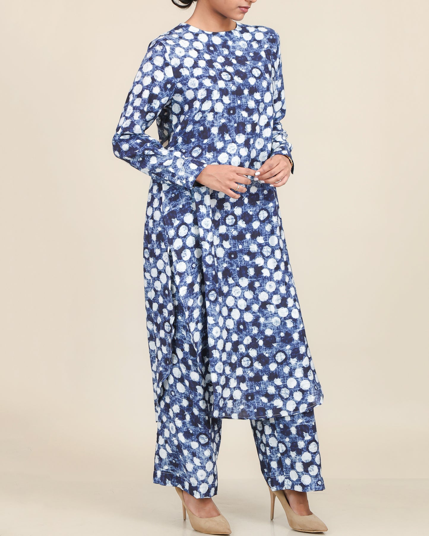 Indigo Eclipse Print Fluid Co-Ord Set
