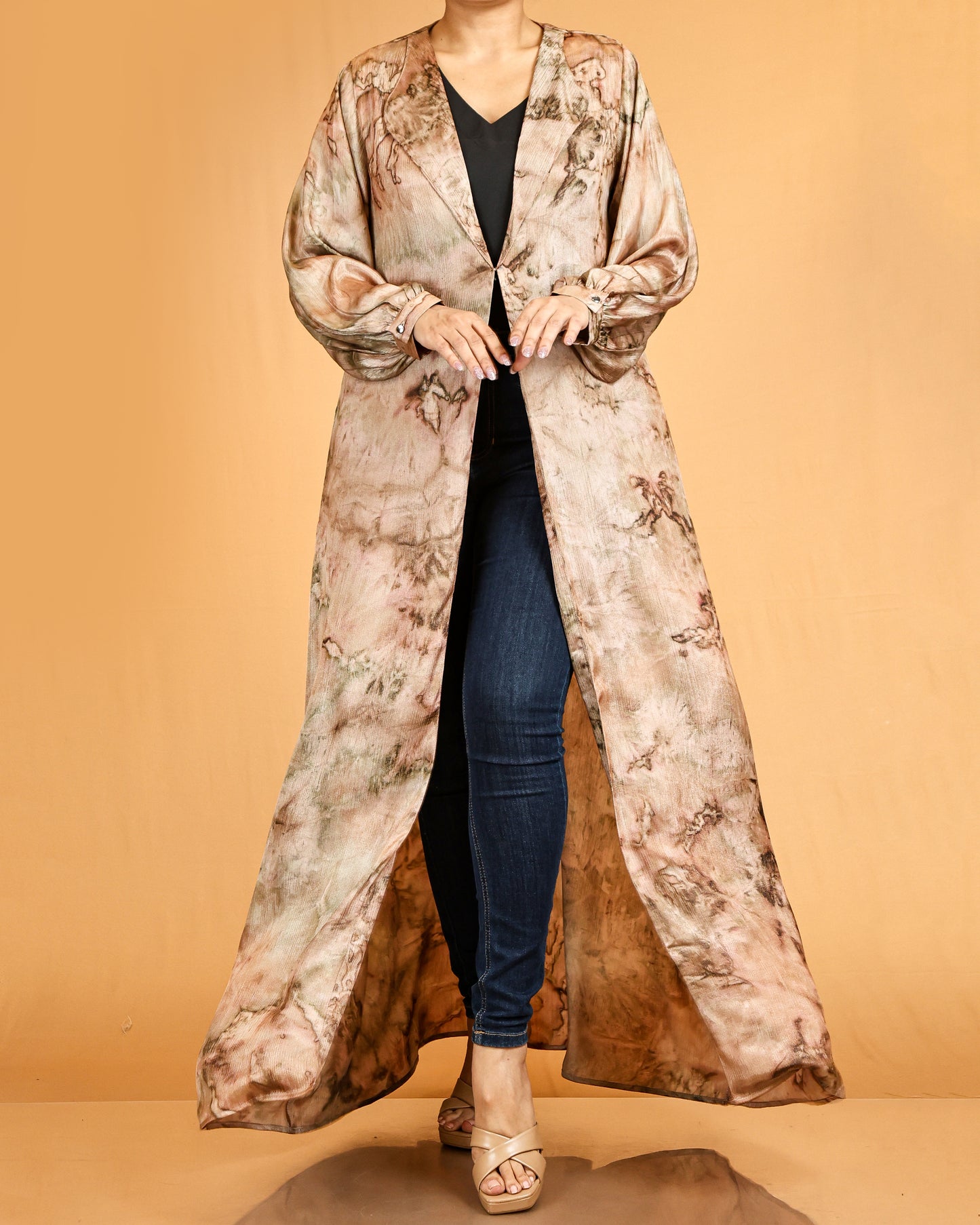 Tie-Dye abaya Coat