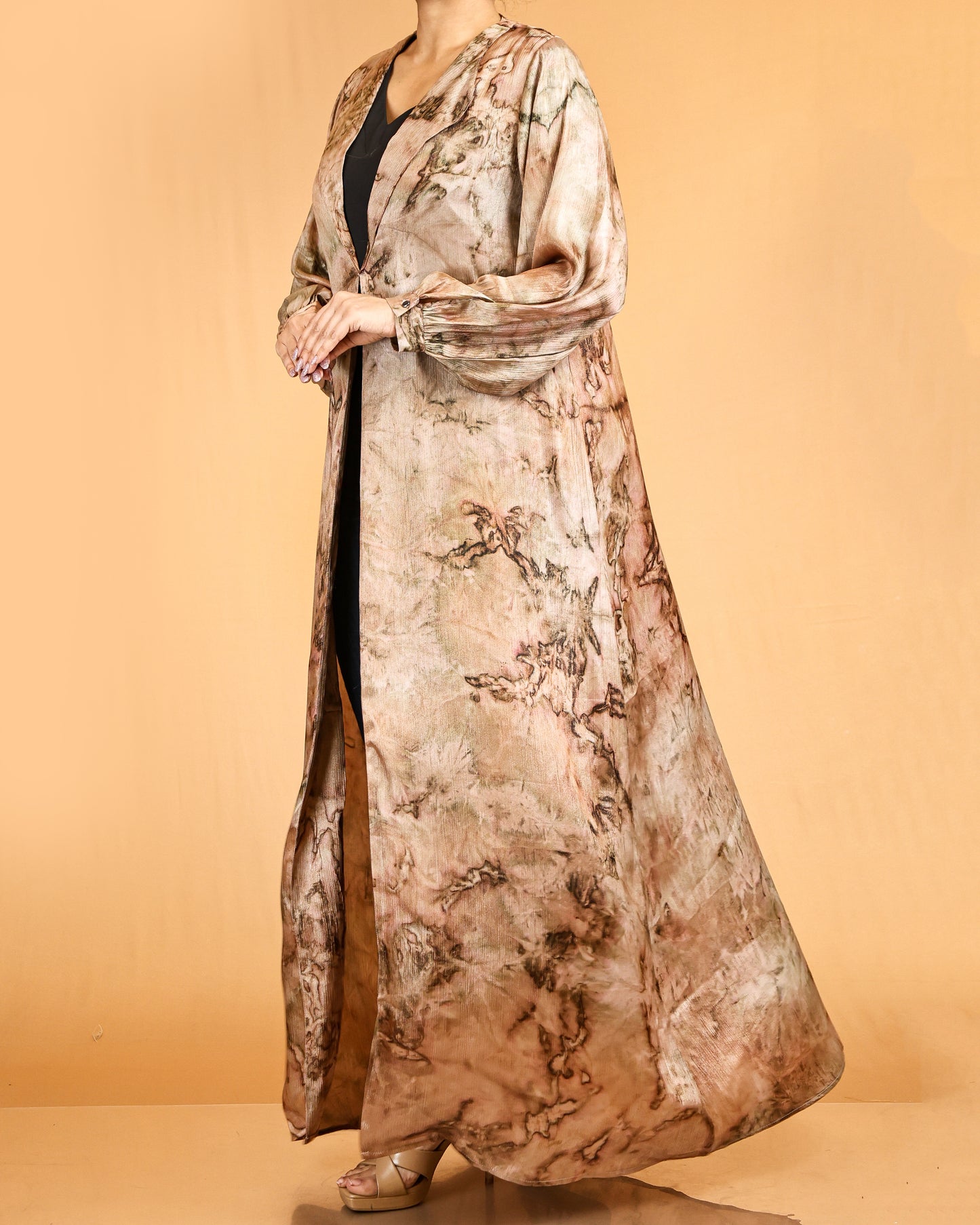 Tie-Dye abaya Coat