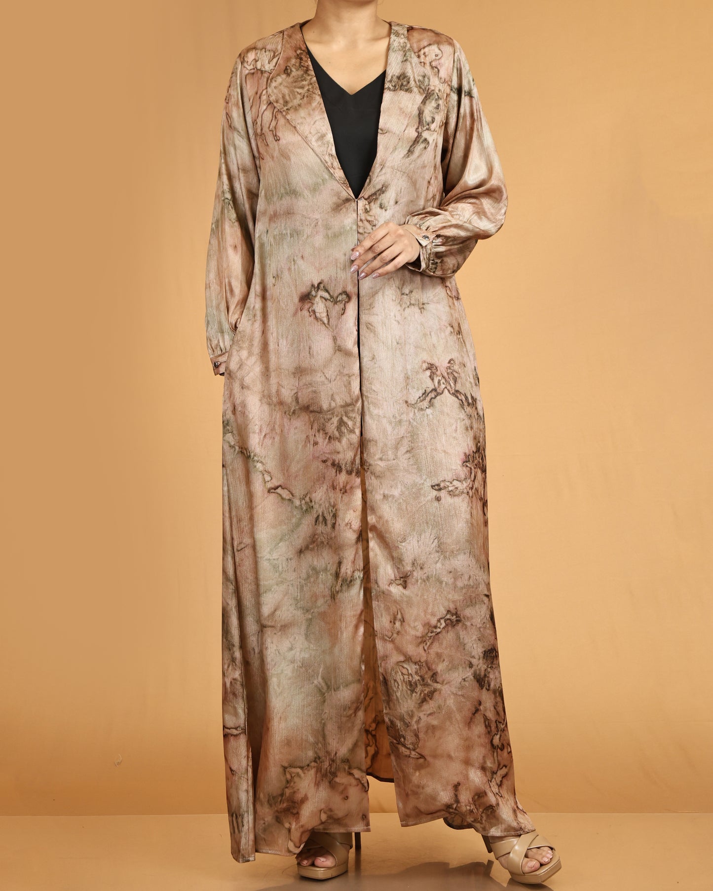 Tie-Dye abaya Coat