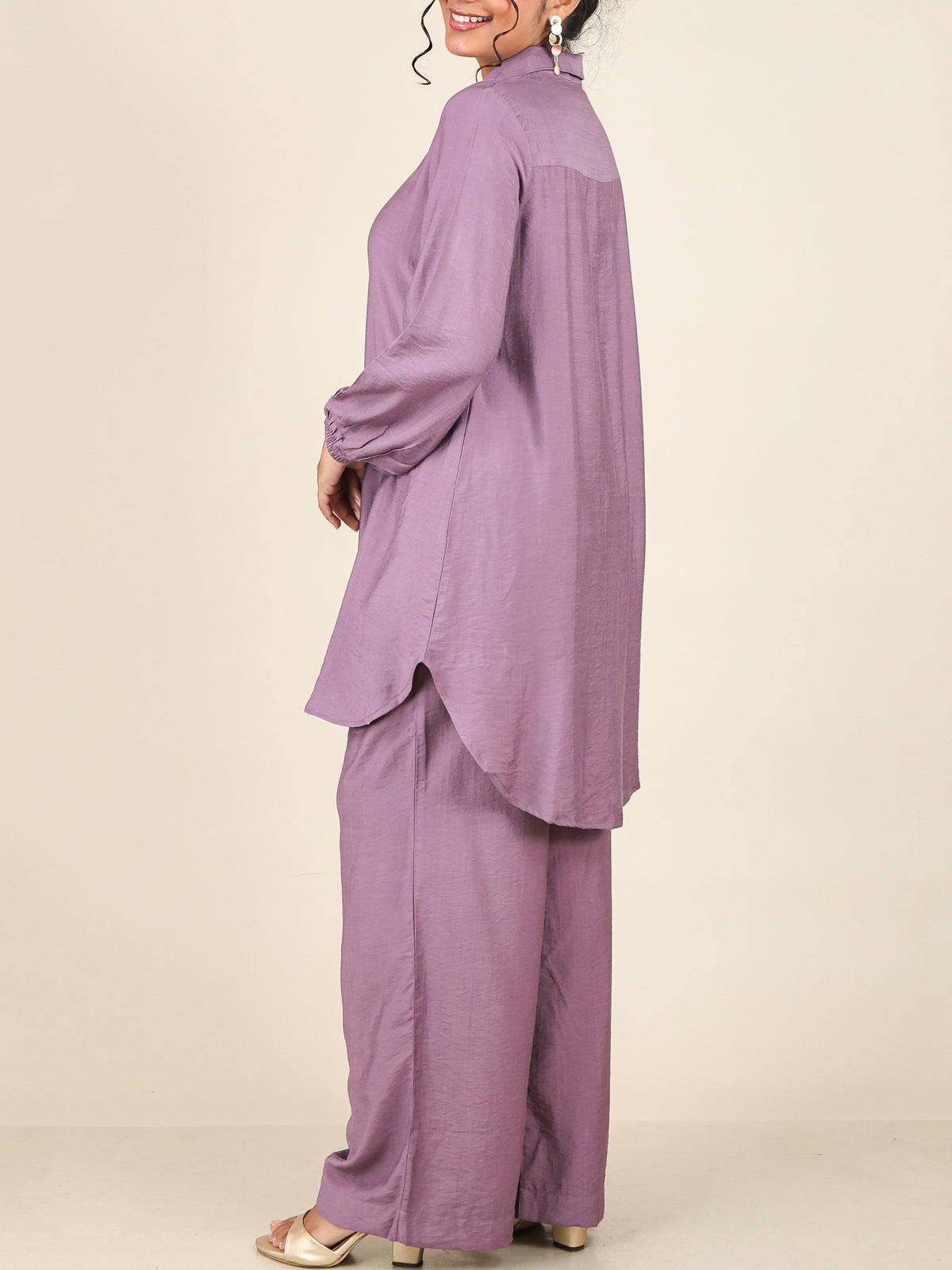 Althea Dusty Mauve Button Front Co-Ord Set