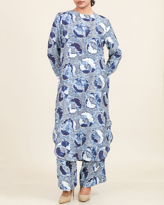Ocean Ink Textured Co-Ord Set
