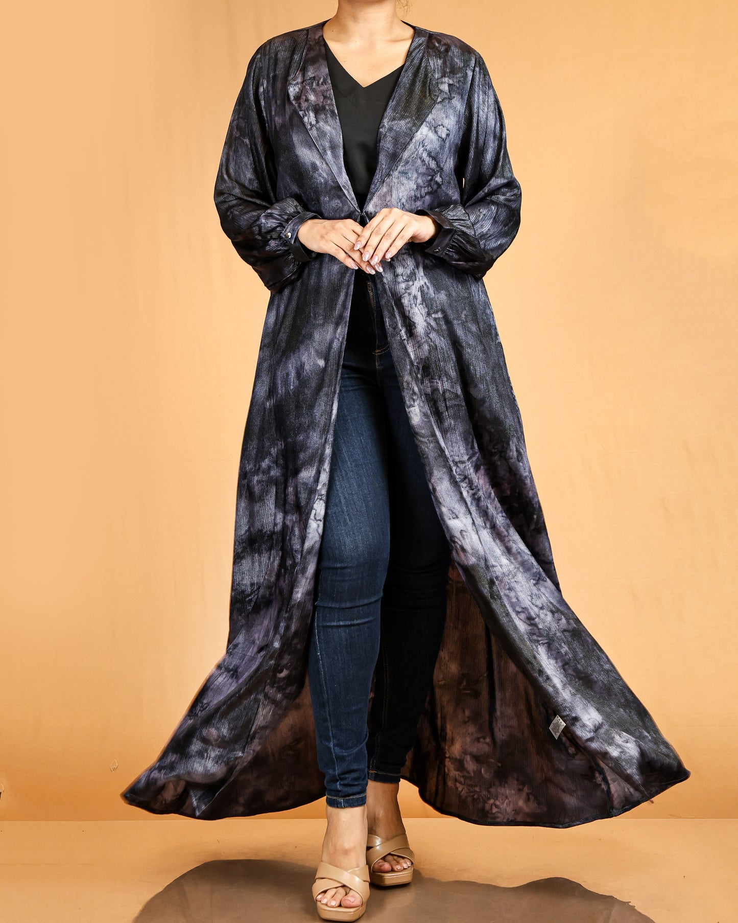 Tie-Dye abaya Coat