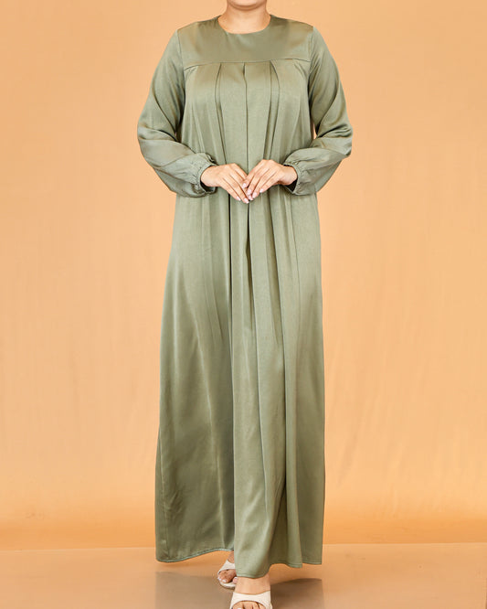 Olive Pleated Abaya