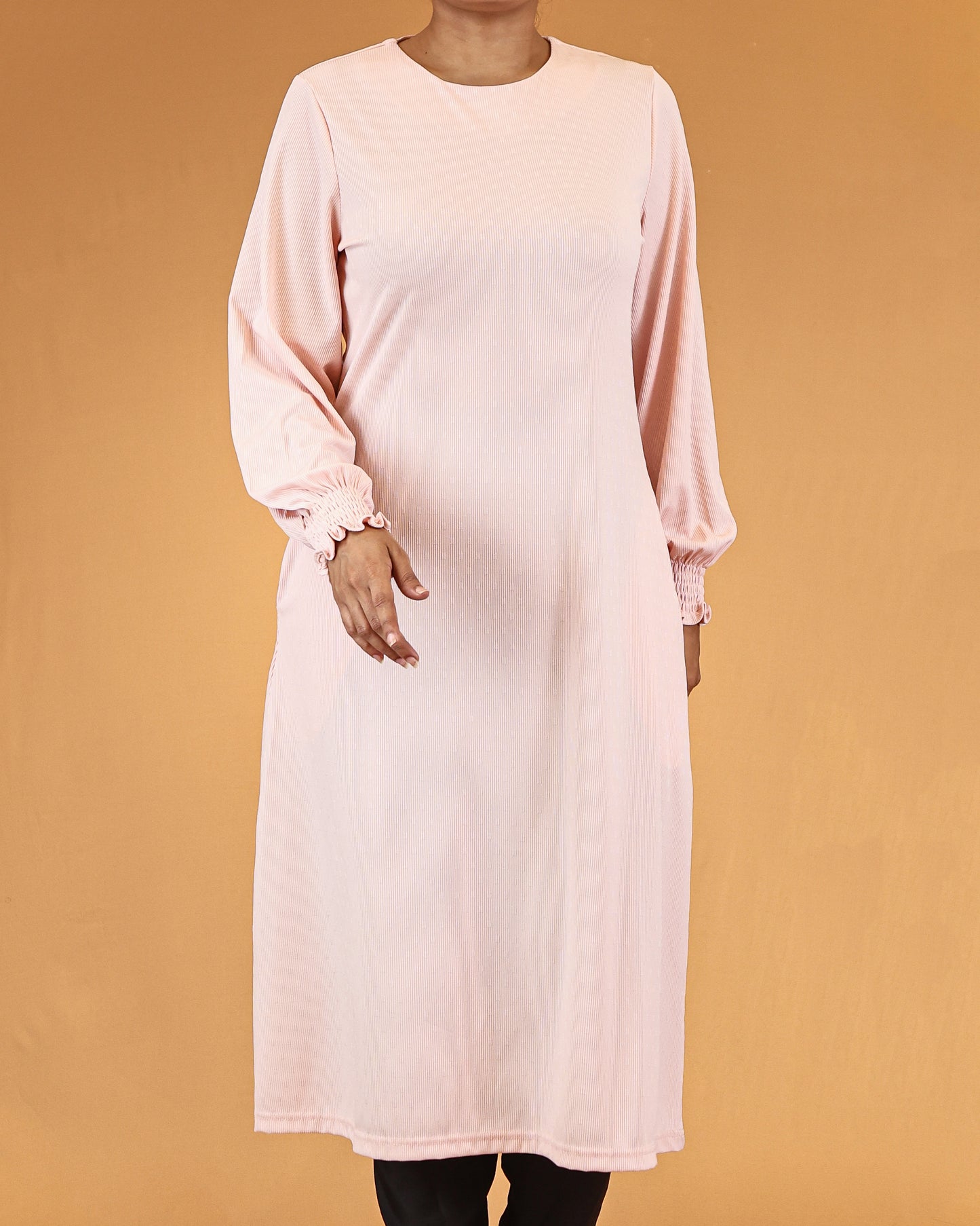 Soft Blush Textured Minimal Top