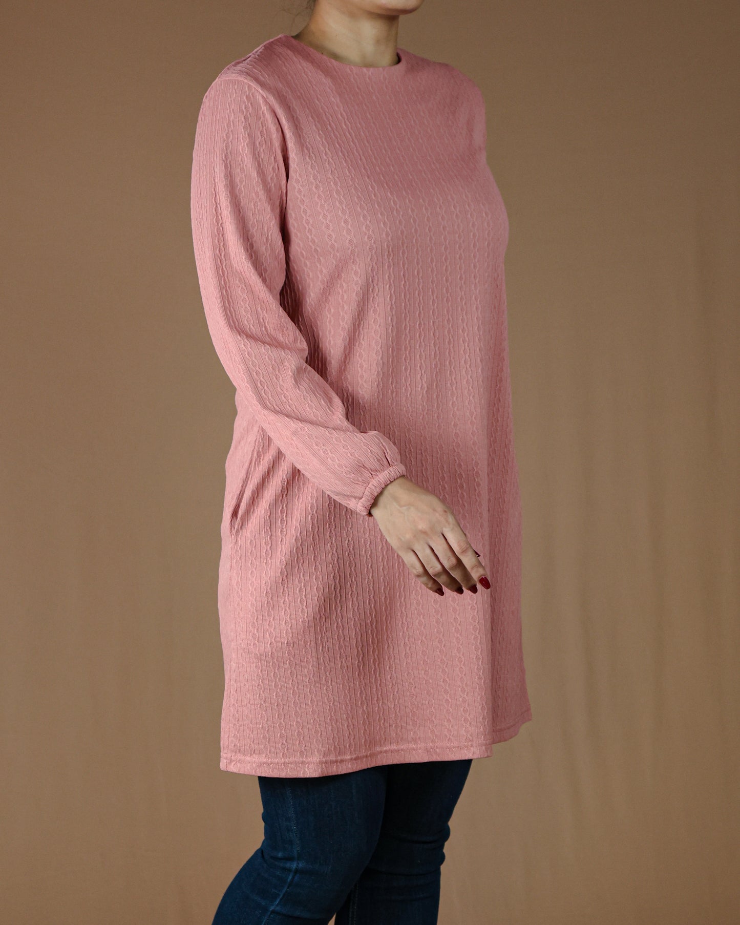 Casual Long Sleeve Tunic Dress for Women