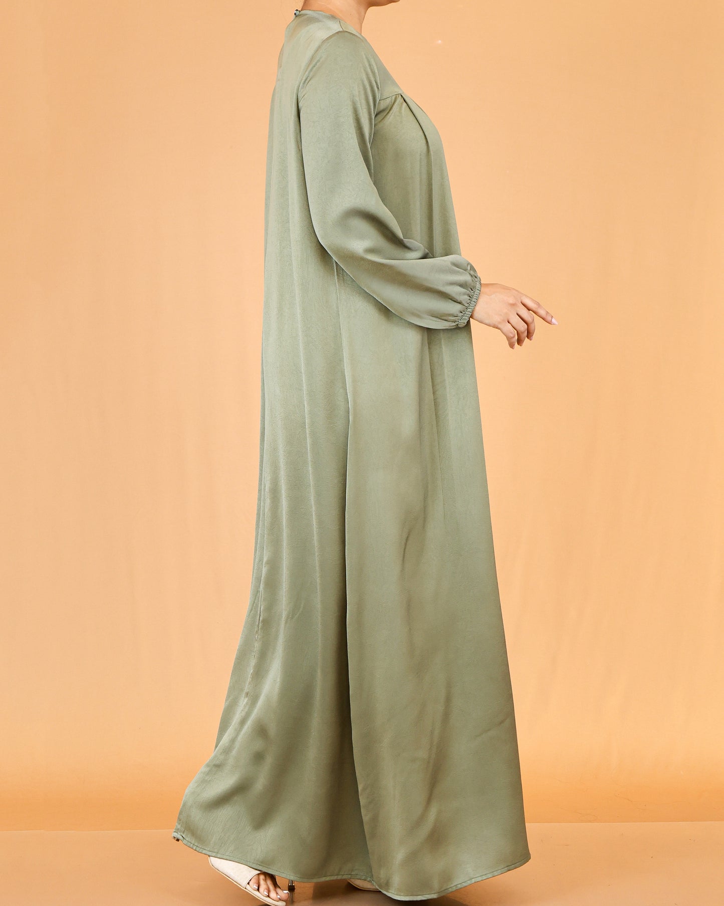 Olive Pleated Abaya