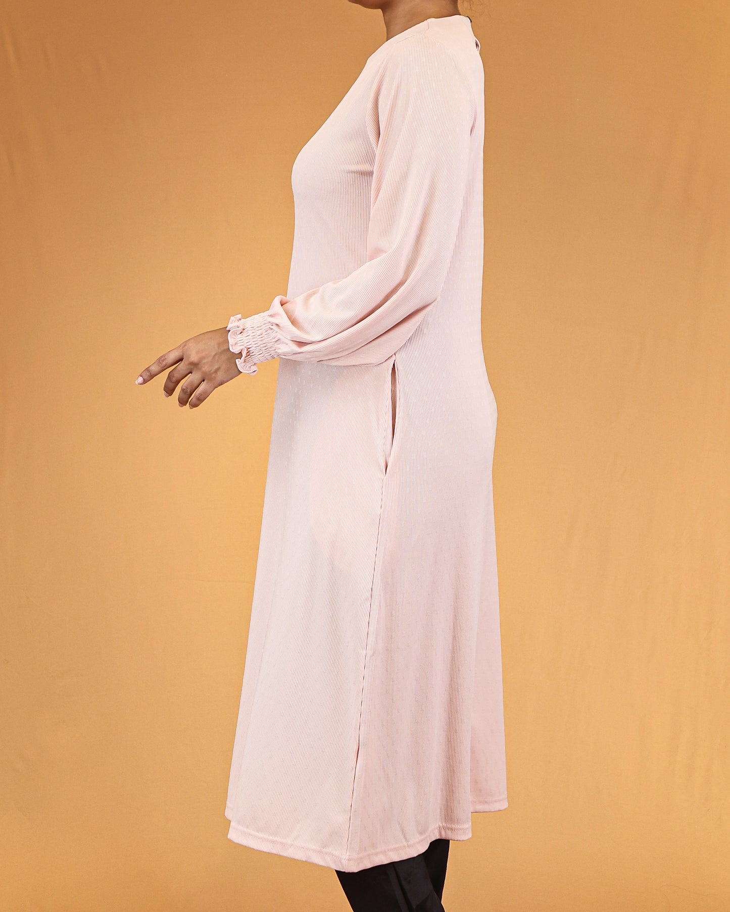 Soft Blush Textured Minimal Top