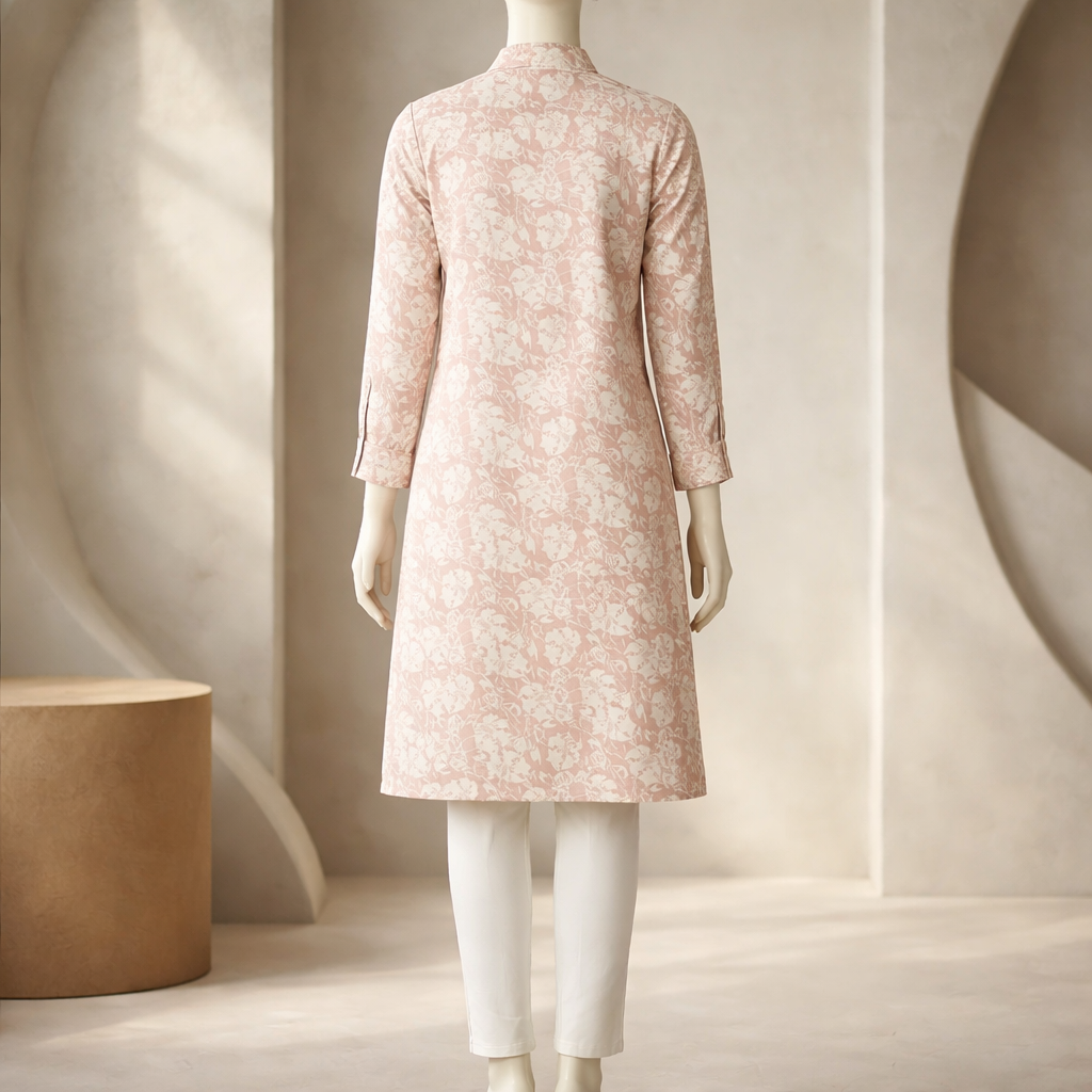 Blush Pink Heritage Luxe Shirt Dress