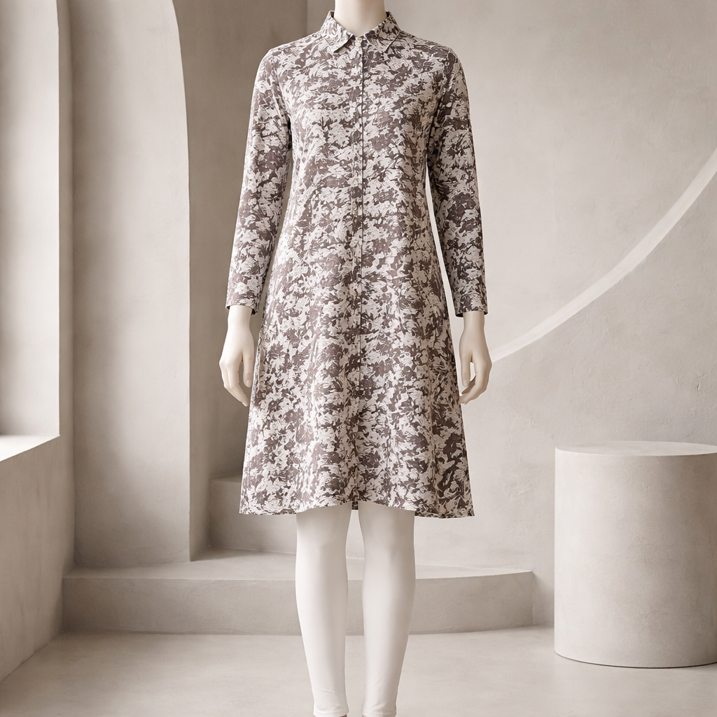Mocha Heritage Luxe Shirt Dress