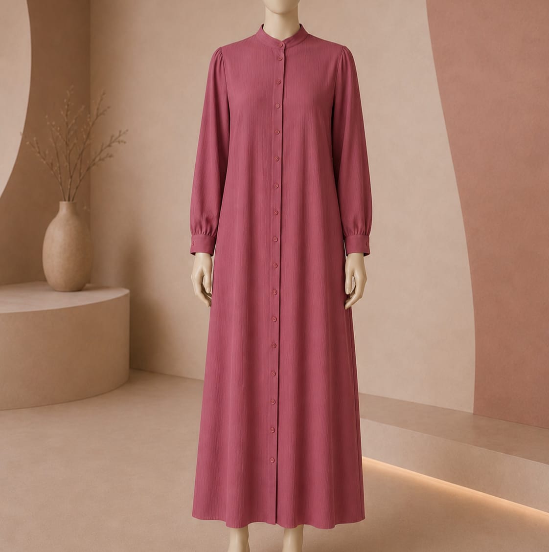 Rosewood Grace Buttoned Maxi Abaya