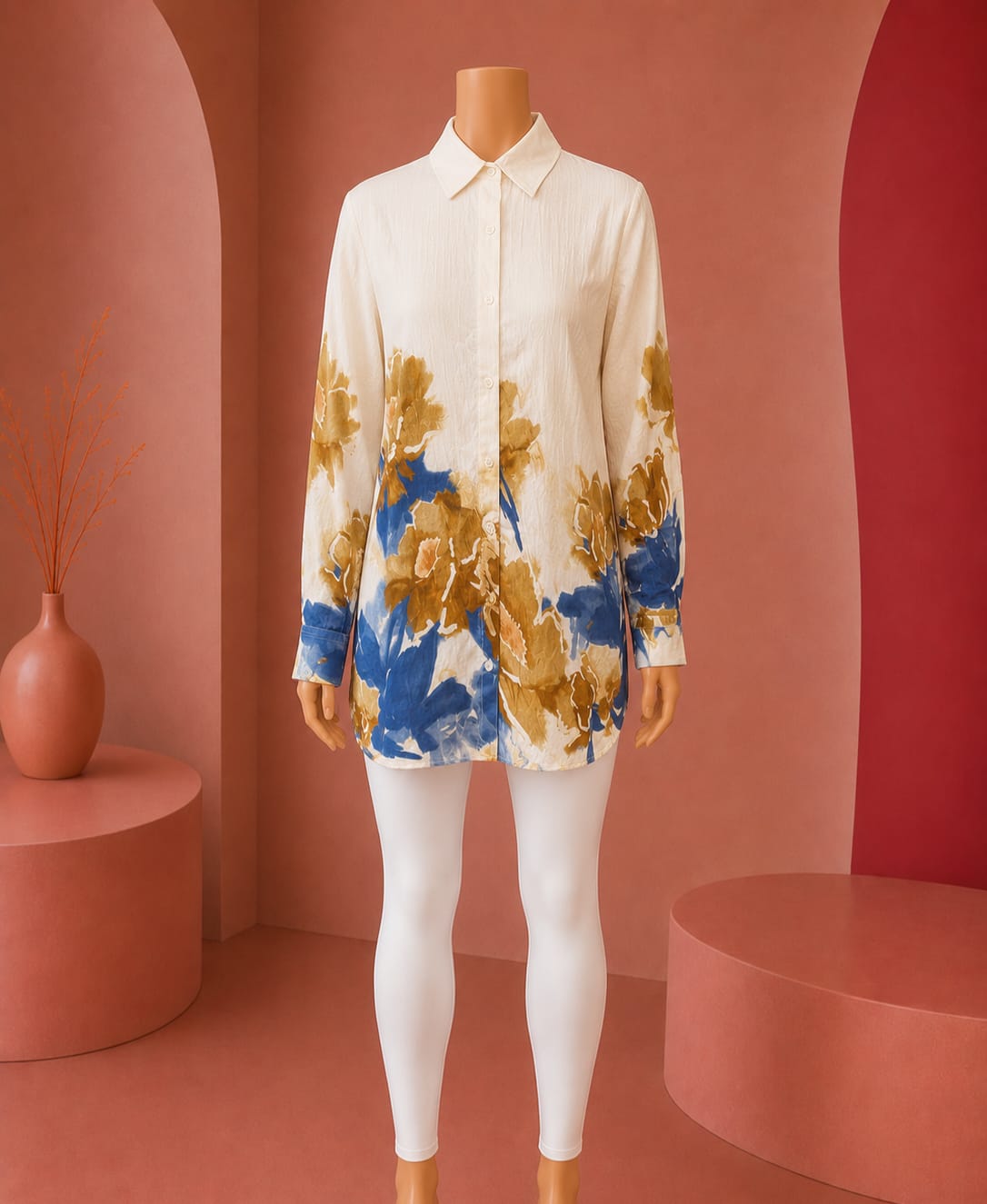 Royal Meadow Botanical Shirt Top