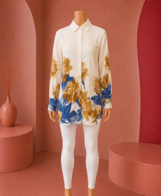 Royal Meadow Botanical Shirt Top