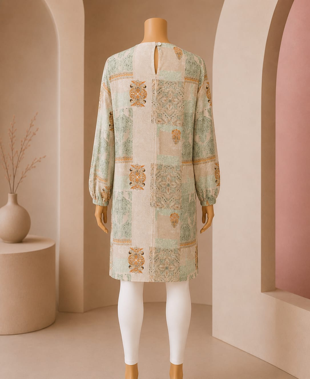 Mint Meadow Heritage Print Tunic Top