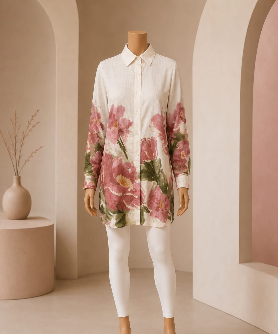 Rose Garden Botanical Shirt Top