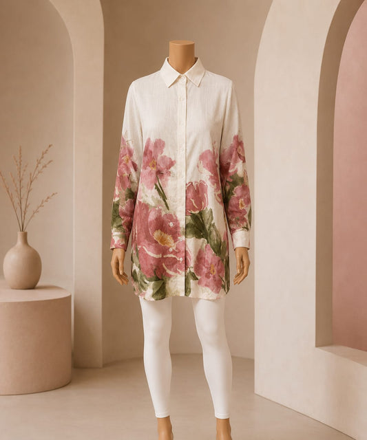 Rose Garden Botanical Shirt Top