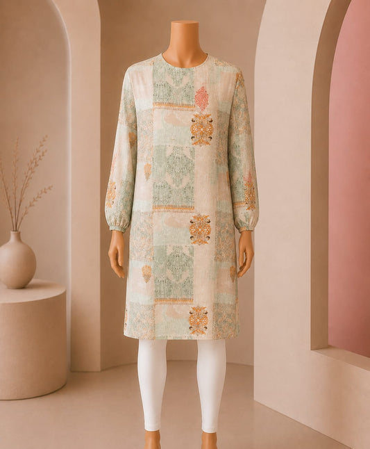Mint Meadow Heritage Print Tunic Top