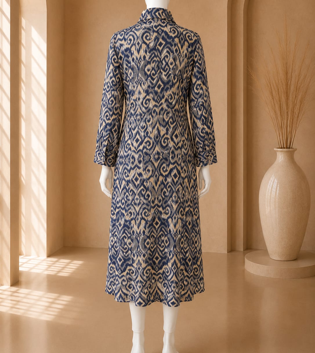Azure Nomad Shirt Dress