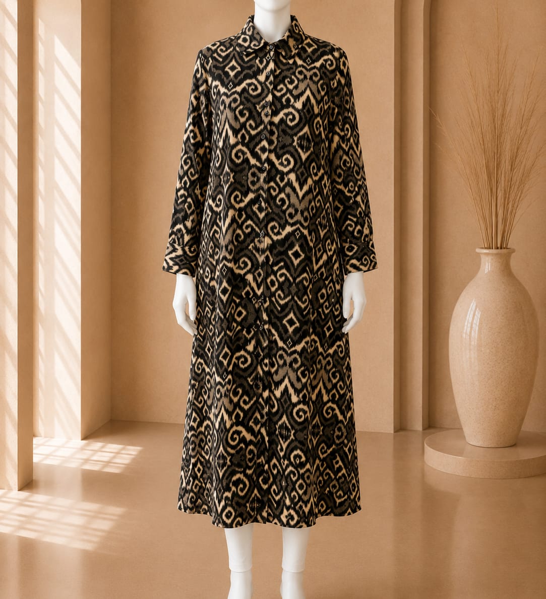 Noir Nomad Shirt Dress