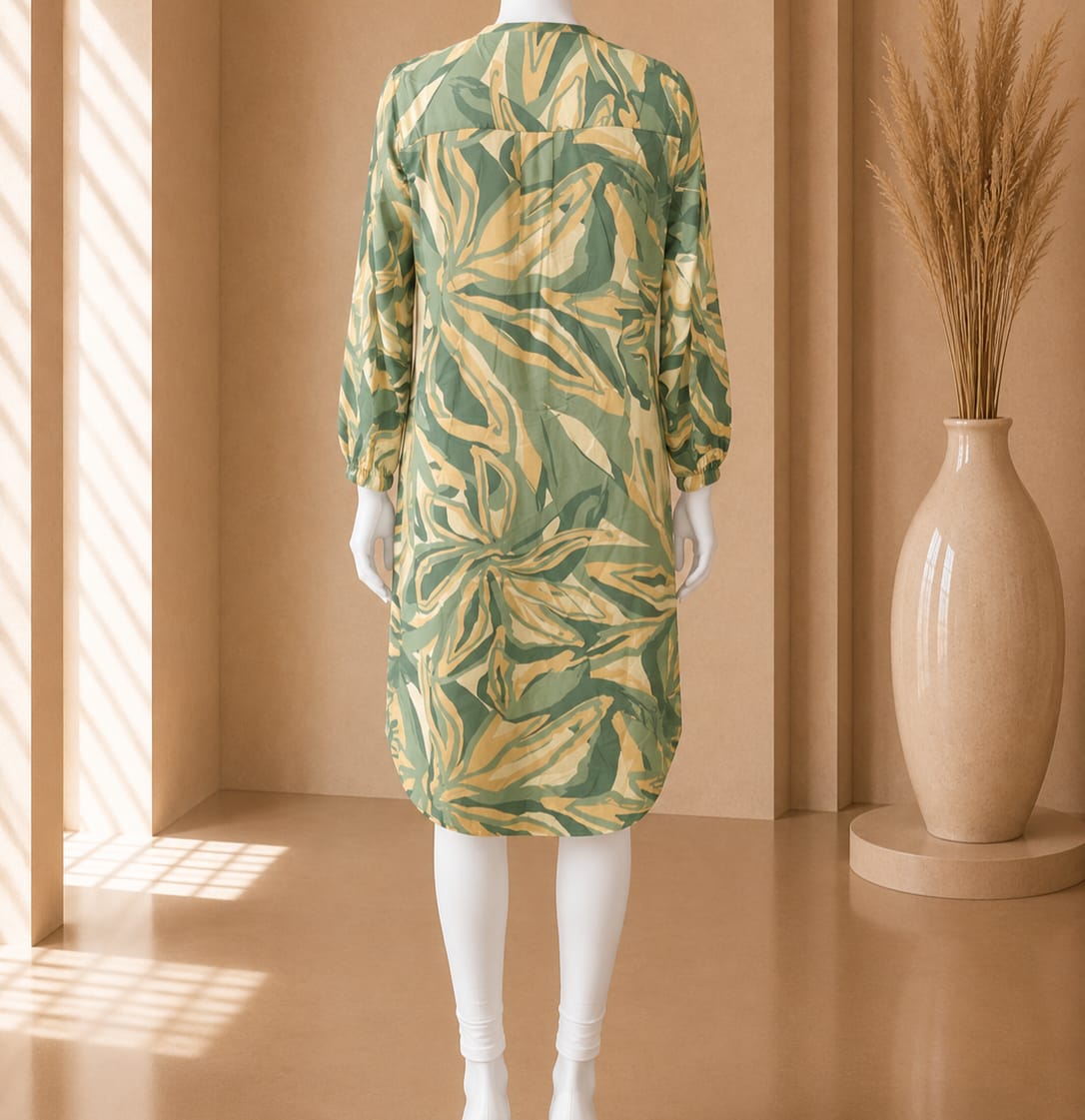 Sage Bloom Zip Midi